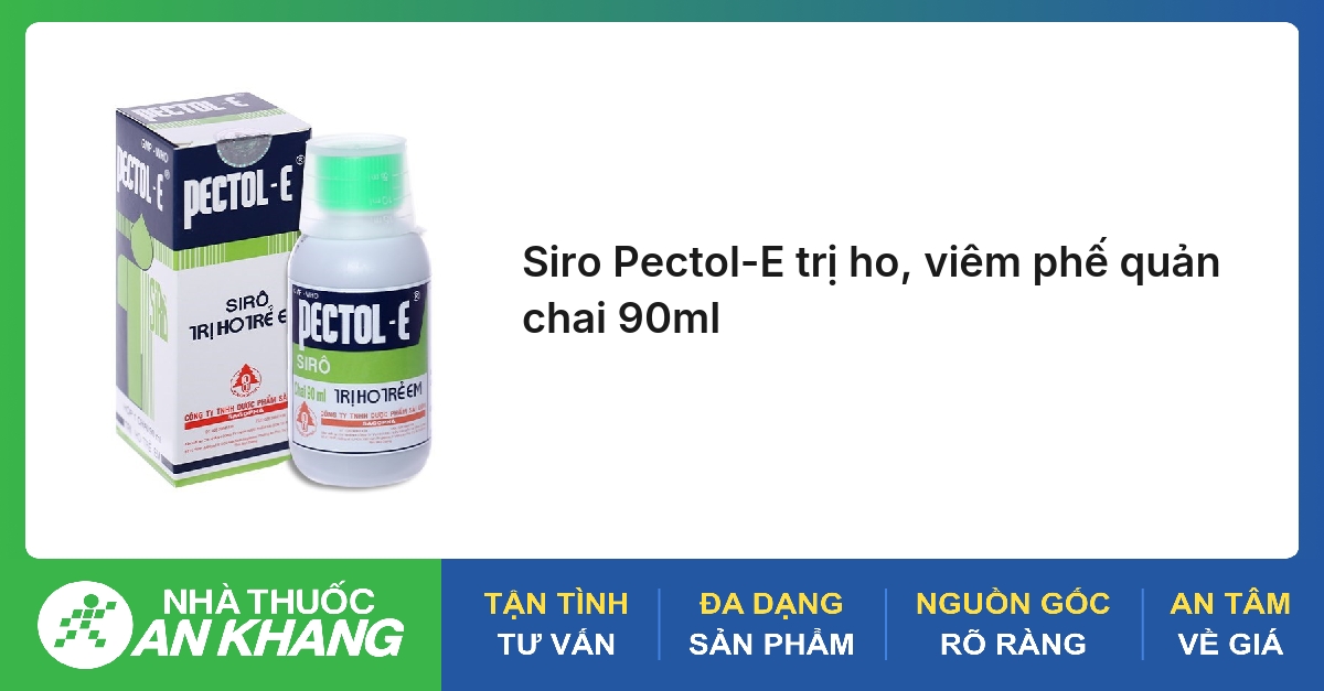 Siro Pectol-E Sagopha hỗ trợ trị ho, viêm phế quản (90ml)