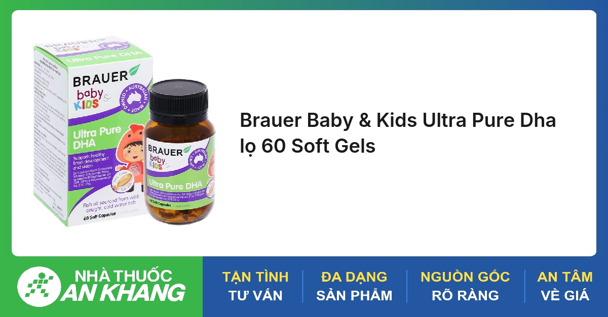 Brauer Baby & Kids Ultra Pure Dha lọ 60 Soft Gels