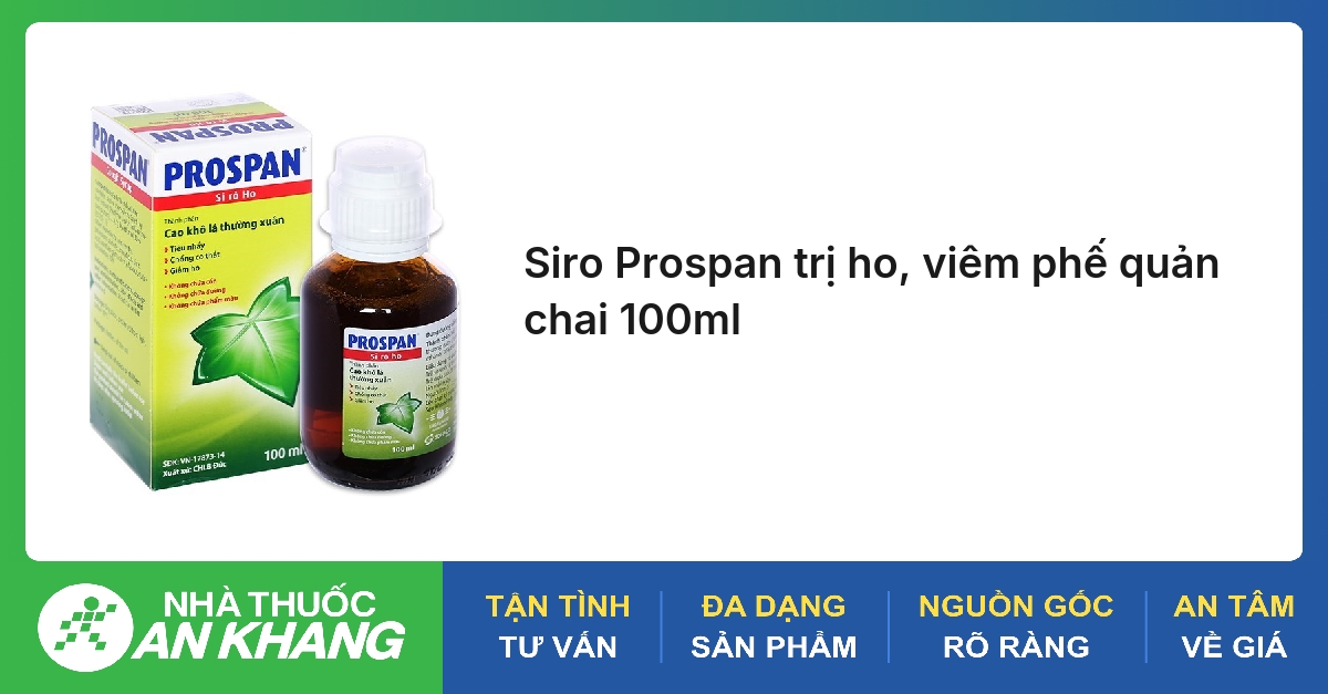 Siro Prospan trị ho, viêm phế quản chai 100ml