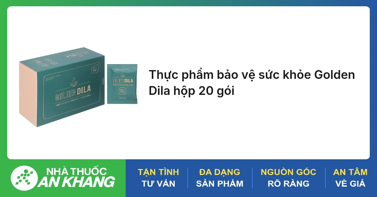Thực phẩm bảo vệ sức khỏe Golden Dila hộp 20 gói
