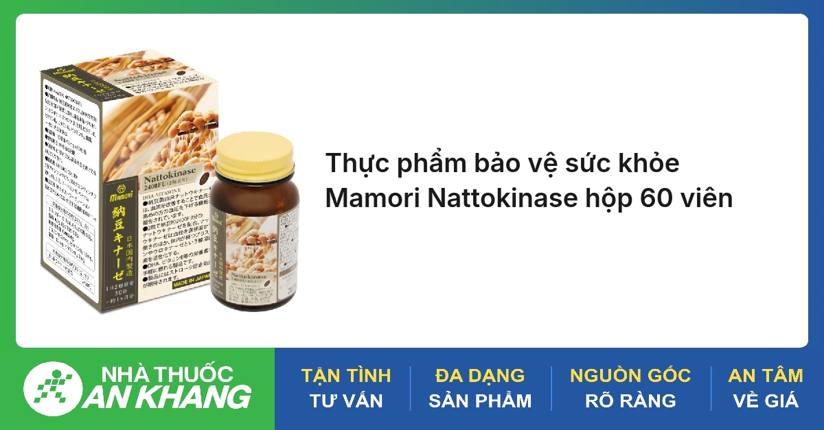 Thực phẩm bảo vệ sức khỏe Mamori Nattokinase hộp 60 viên