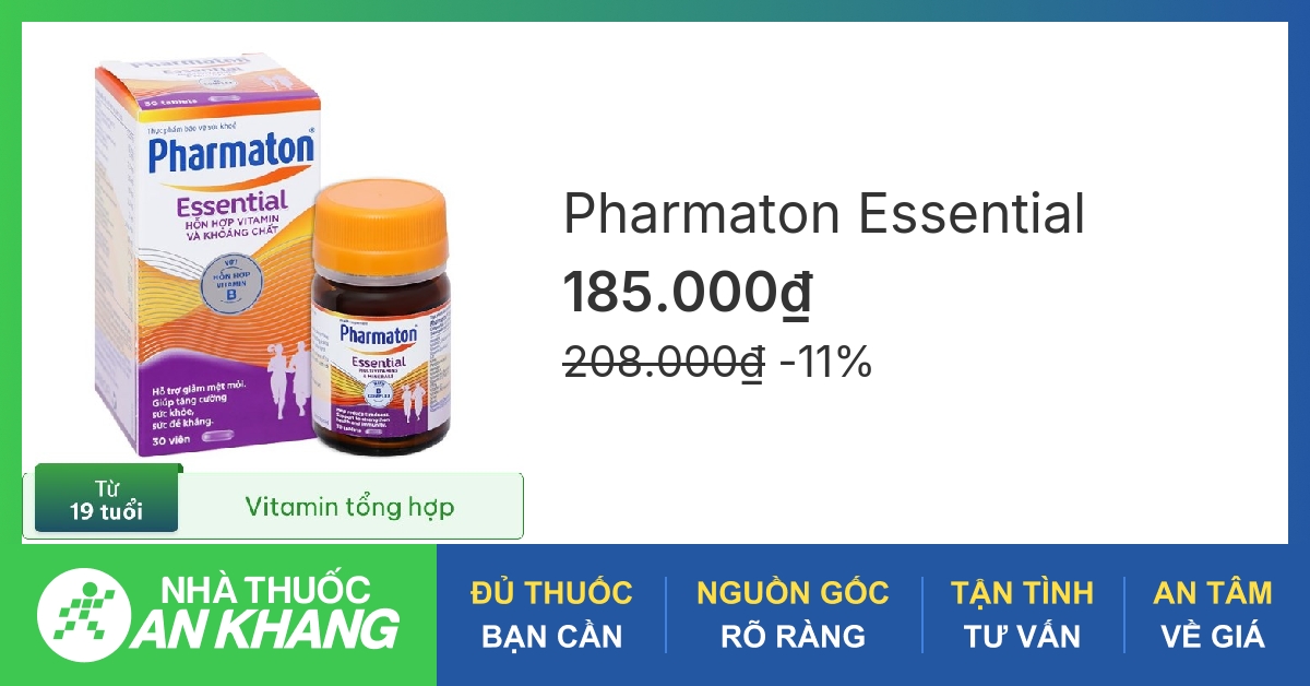 Pharmaton Essential có chứa những thành phần nào?
