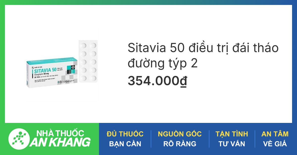 Sitavia 50 điều trị đái tháo đường týp 2 (3 vỉ x 10 viên) - 04/2025 ...