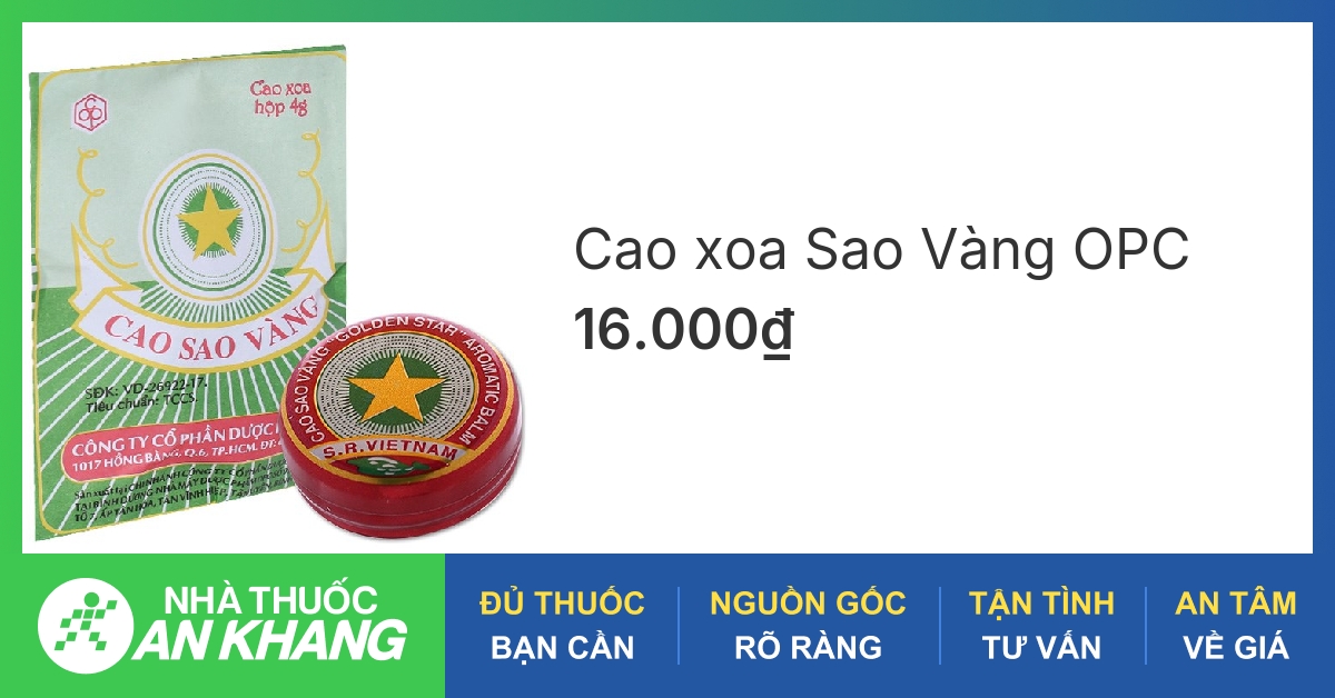 Cao xoa Sao Vàng OPC hộp 4g -05/2023 | nhathuocankhang.com