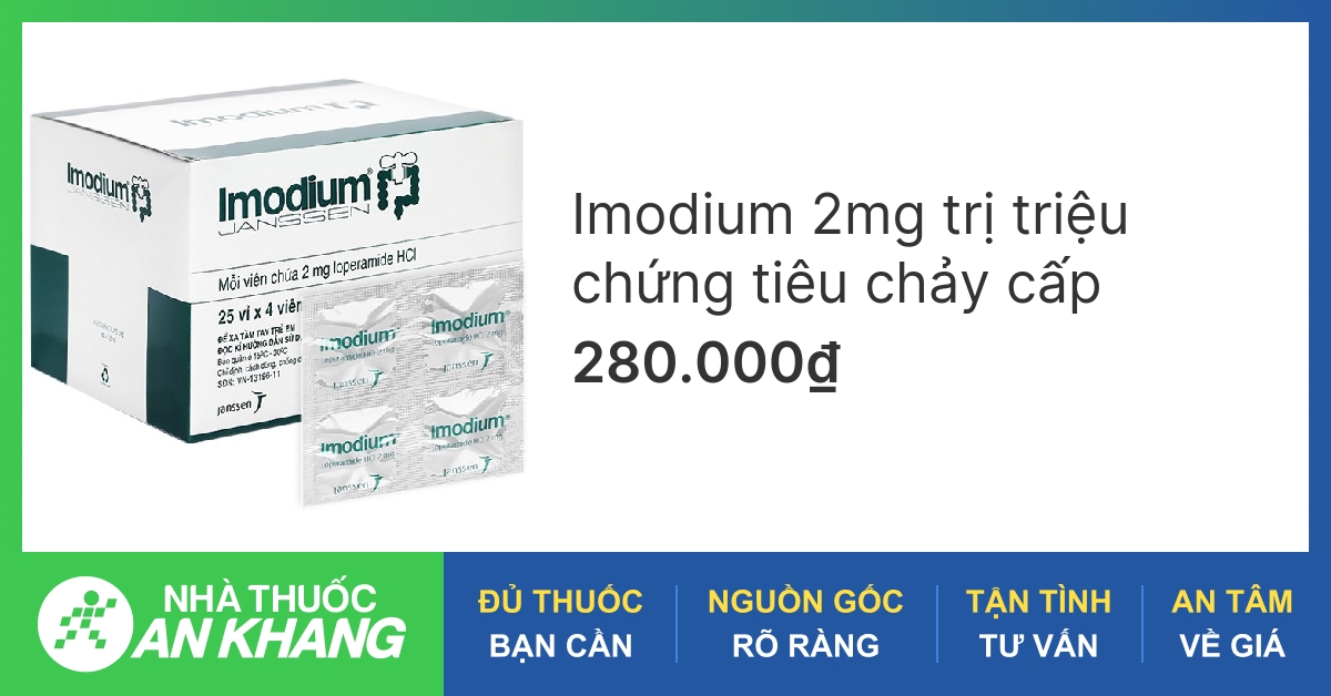Tác dụng và liều dùng của thuốc imodium loperamide hcl 2mg cho bệnh tiêu chảy