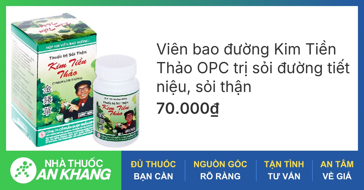  Kim Tiền Thảo viên bao đường - Giúp điều trị sỏi thận