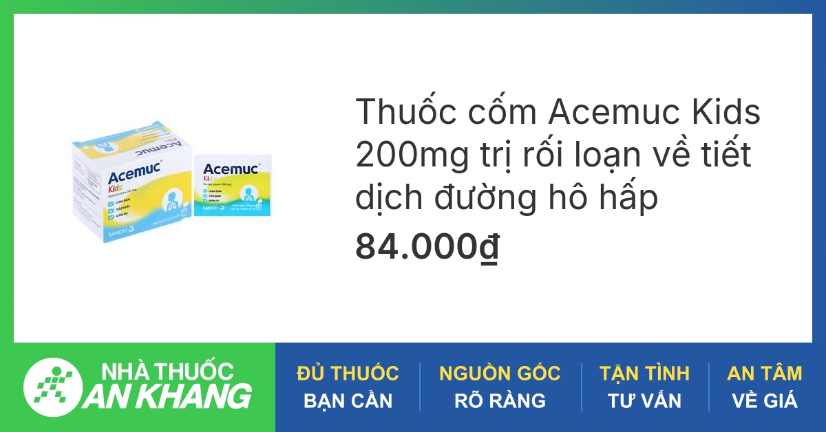 Thành phần chính của thuốc ho Acemuc 200mg là gì?
