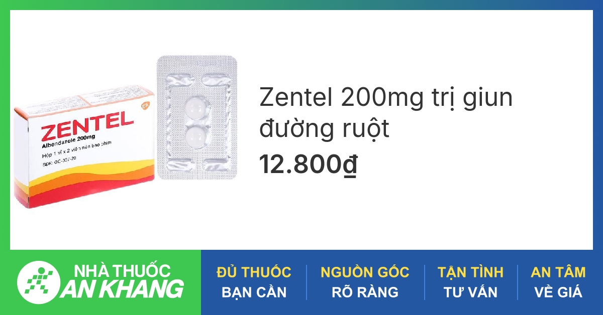 Thông tin chi tiết về thuốc tẩy giun zentel 200mg cách dùng 