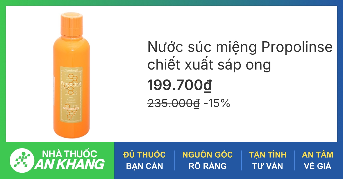 Đánh giá nước súc miệng propolinse cam tốt nhất 2023