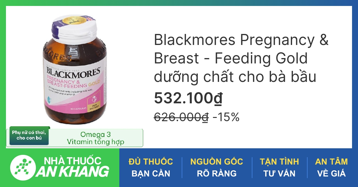 Blackmores Pregnancy Gold bổ sung những thành phần gì cho bà bầu?
