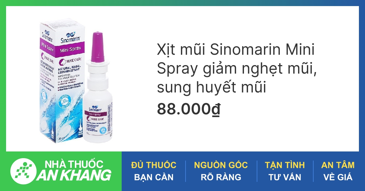Thuốc xịt mũi Sinomarin có dùng được cho trẻ em không?