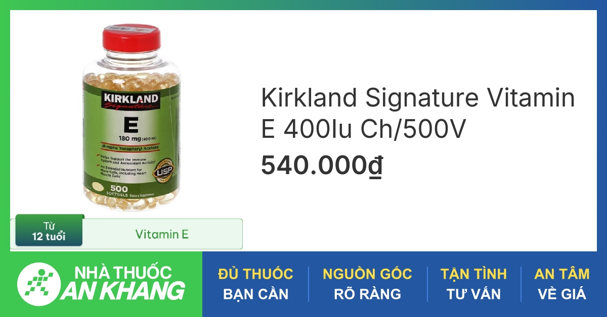 Các viên uống kirkland signature vitamin e 400 iu mà bạn không thể bỏ qua