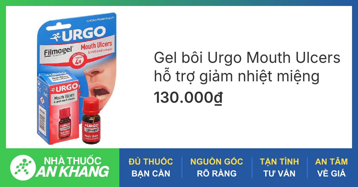  Gel bôi nhiệt miệng urgo để giảm cảm giác đau và khó chịu