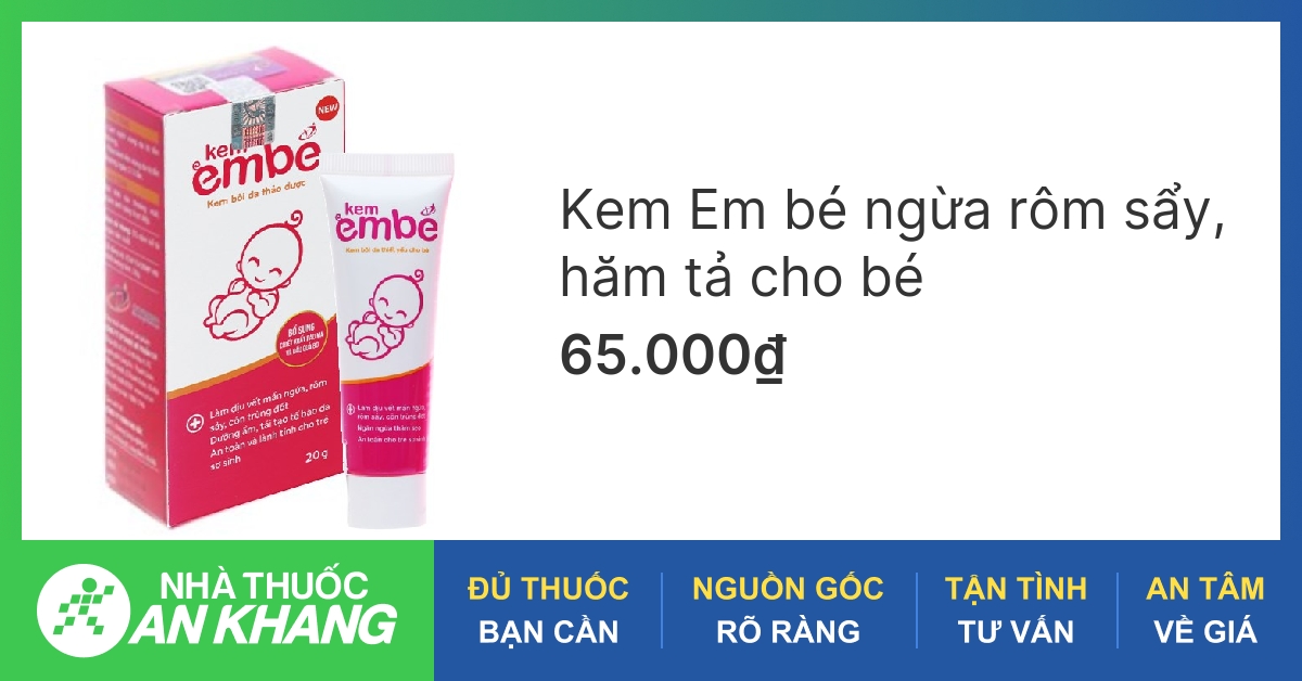 Kem Em bé ngừa rôm sẩy, hăm tả cho bé tuýp 20g -05/2023 | nhathuocankhang.com