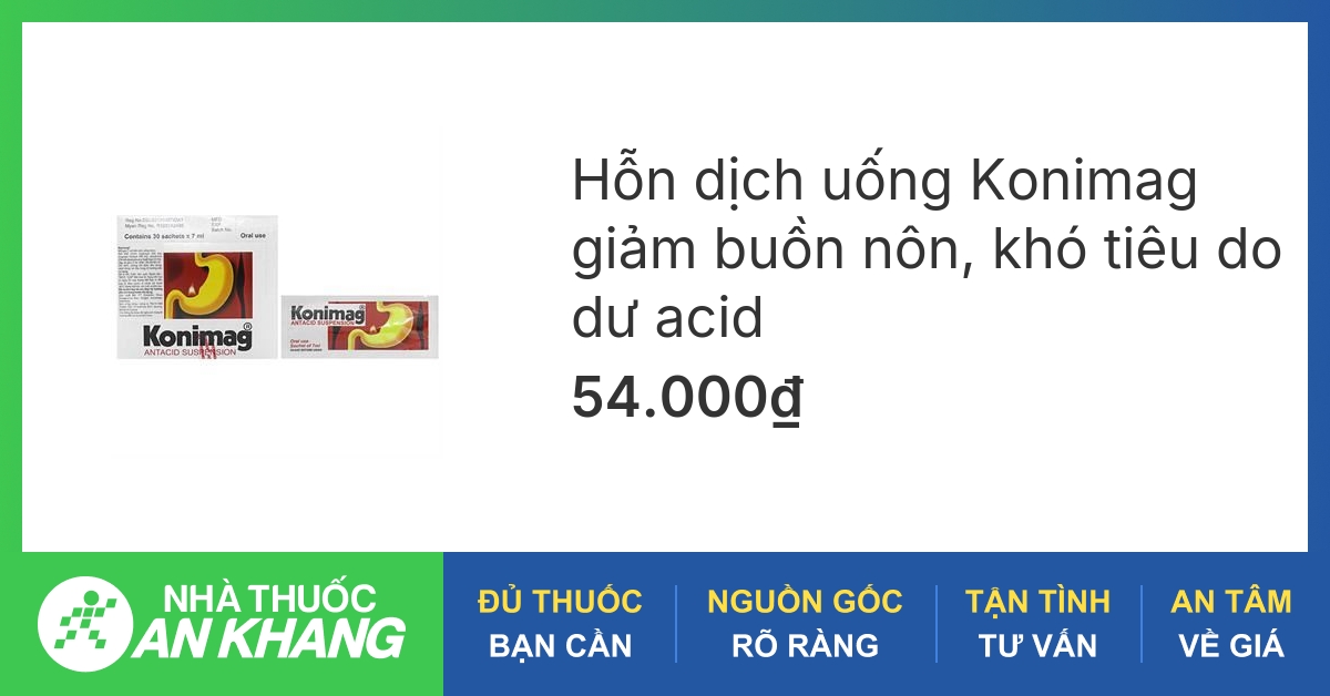 Thuốc đau dạ dày Konimag có thành phần chính là gì?
