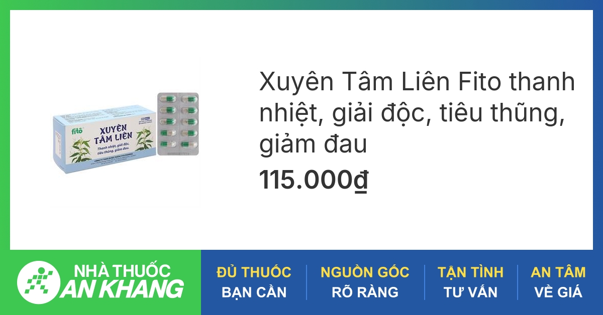 Thuốc xuyên tâm liên dạng viên được sử dụng để điều trị những bệnh gì?
