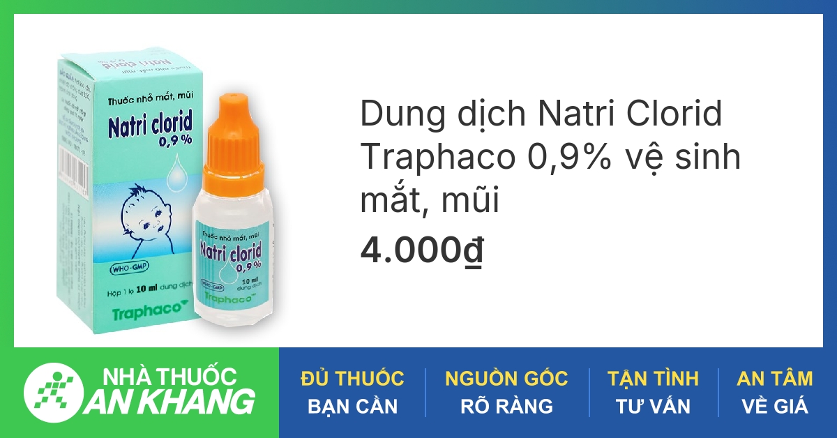 Có thành phần gì trong sản phẩm NATRI CLORID 0.9% TRAPHACO 10ML?
