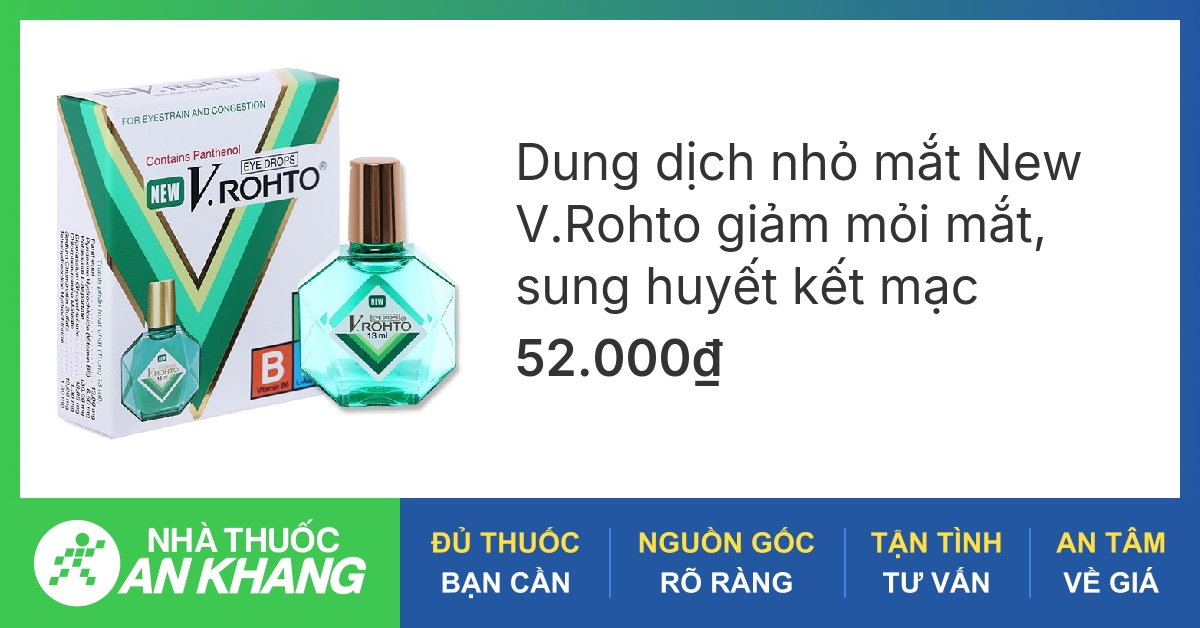 Thuốc nhỏ mắt New V.Rohto có thành phần chính là gì?
