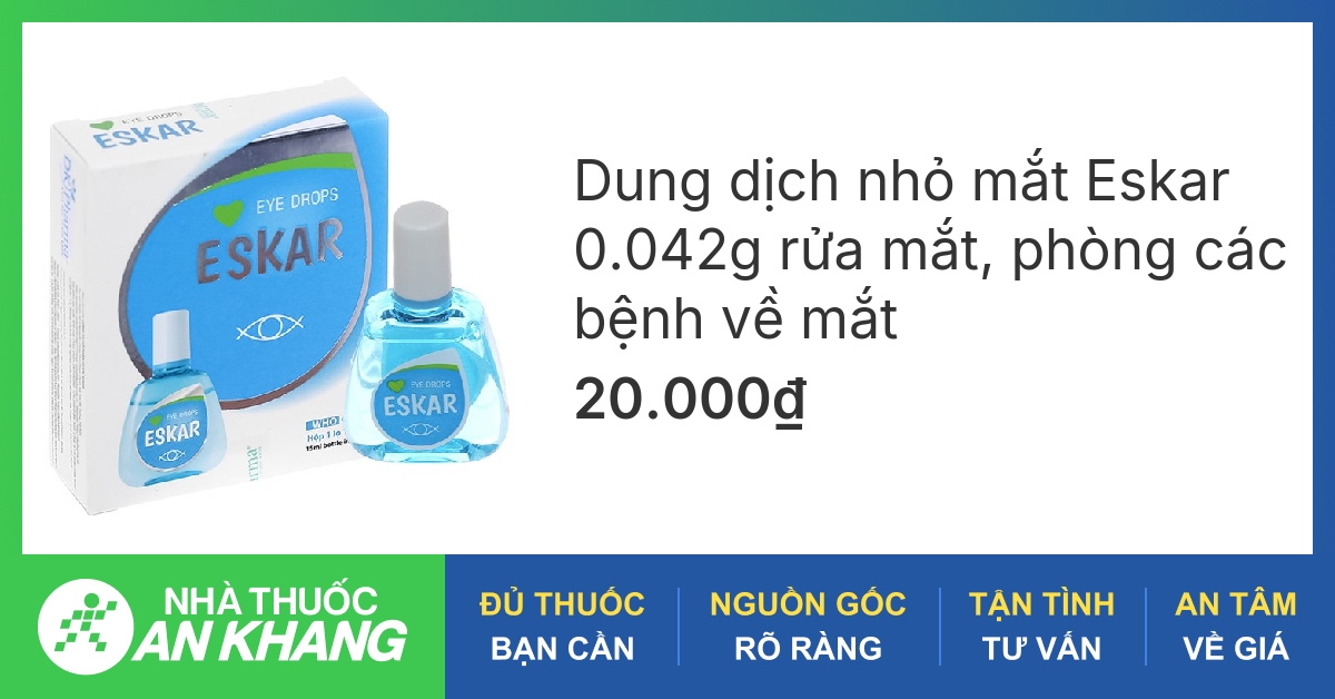 Thuốc nhỏ mắt Eskar có thành phần chính là gì?