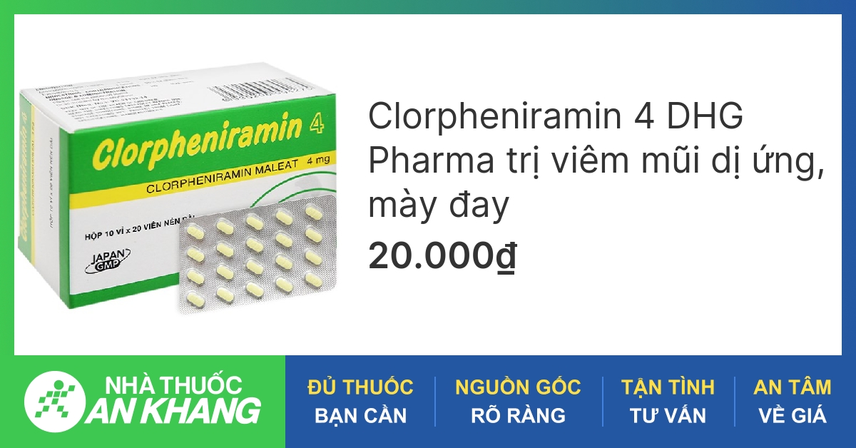 Có bao nhiêu dạng thuốc Clorpheniramin hiện có trên thị trường?
