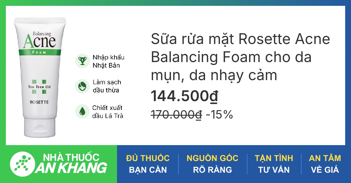 Có bao lâu thì thấy hiệu quả của sữa rửa mặt Rosette trị mụn 120g?
