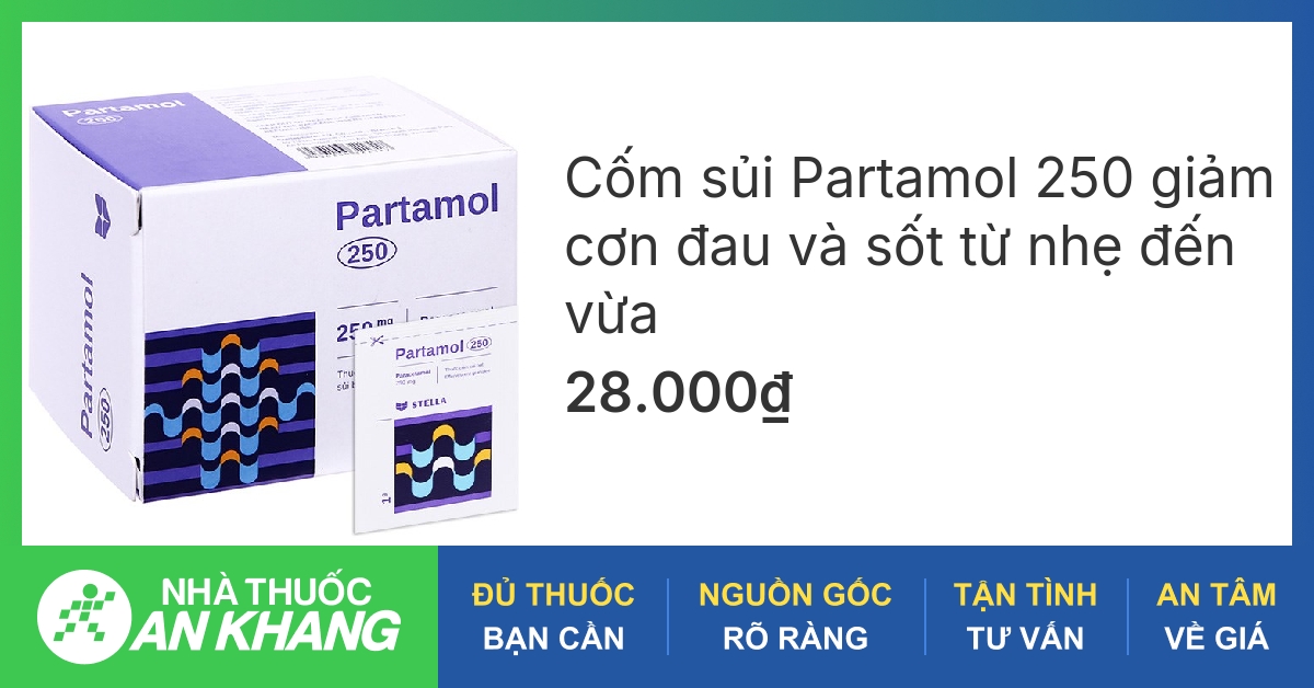 Tác dụng,cách sử dụng của partamol 250 là thuốc gì để làm gì