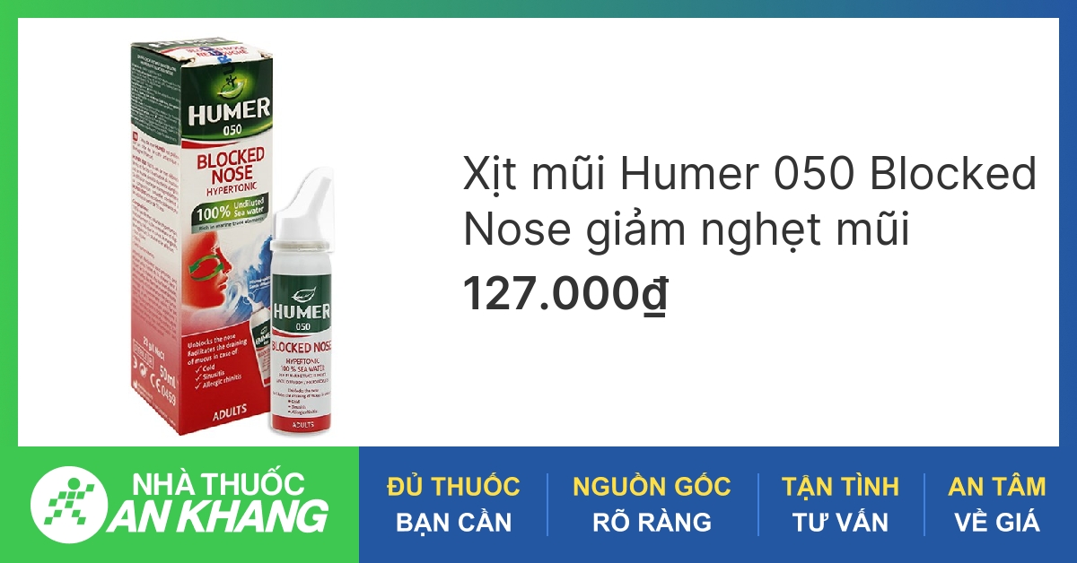 Thuốc xịt mũi Humer 050 có thành phần chính là gì?
