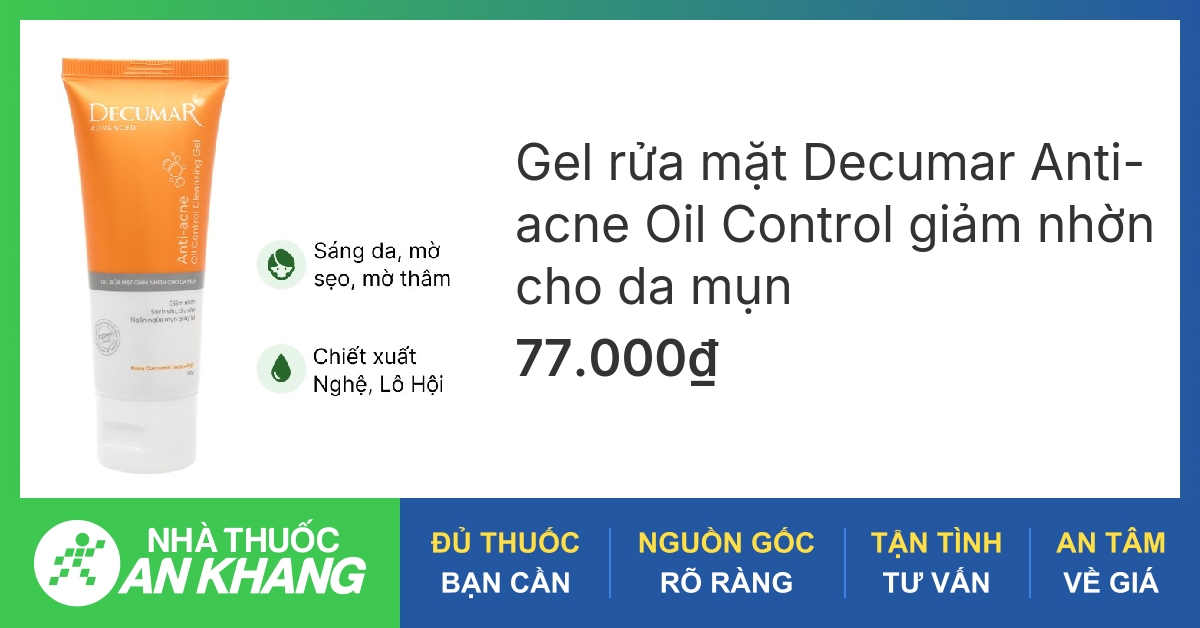 Tổng quan về sữa rửa mặt trị mụn decumar 