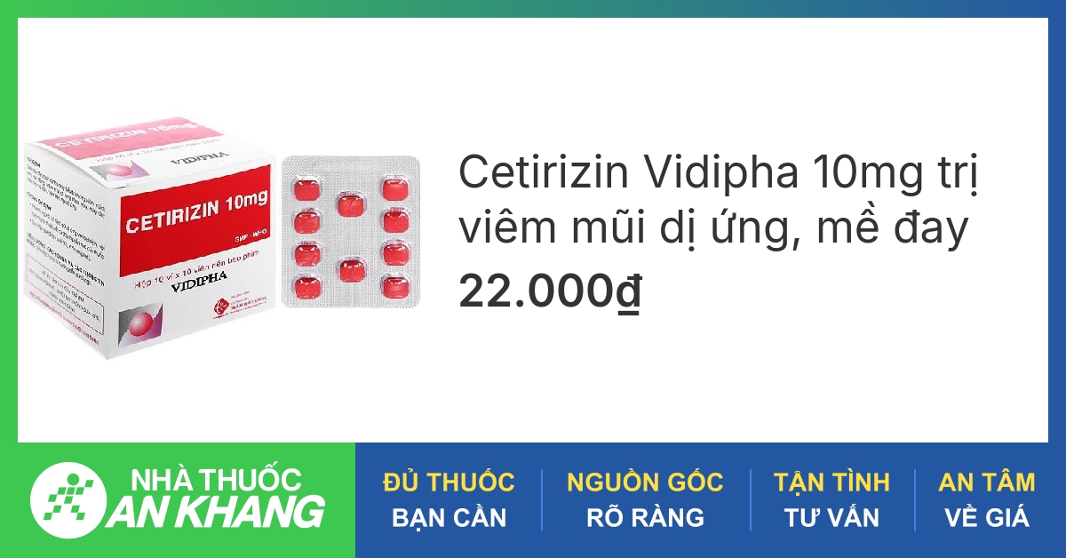 Thuốc cetirizine được sử dụng để điều trị những triệu chứng nào?
