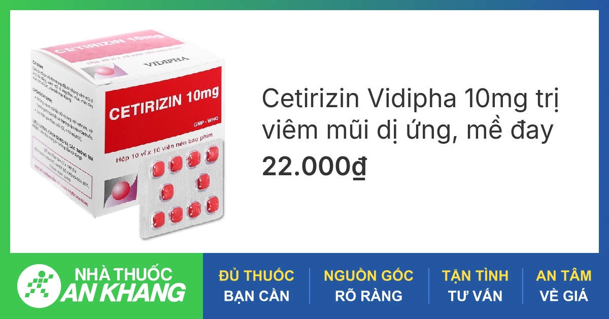 Thuốc viêm mũi dị ứng cetirizin có tác dụng gì?