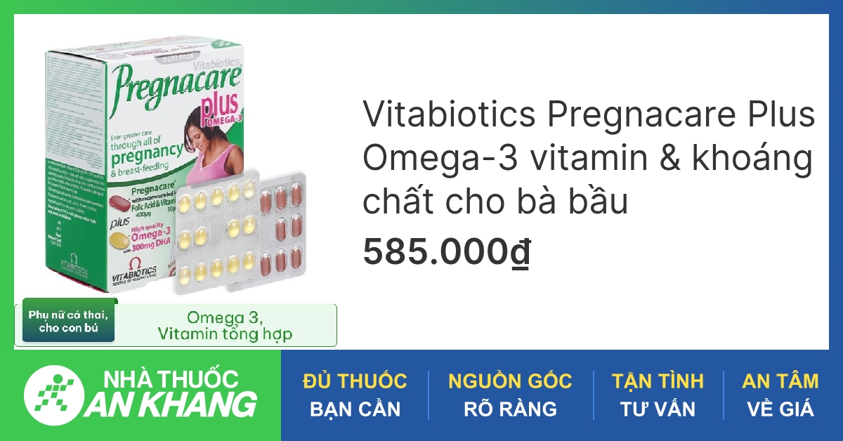 Vitamin tổng hợp cho bà bầu Pregnacare Plus Omega 3 hộp 56 viên