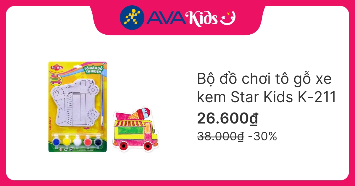 Bộ đồ chơi tô gỗ xe kem Star Kids K-211 hover