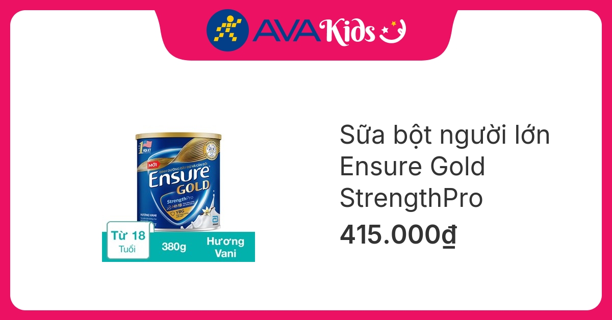 Sữa bột người lớn Ensure Gold StrengthPro hương vani 380g