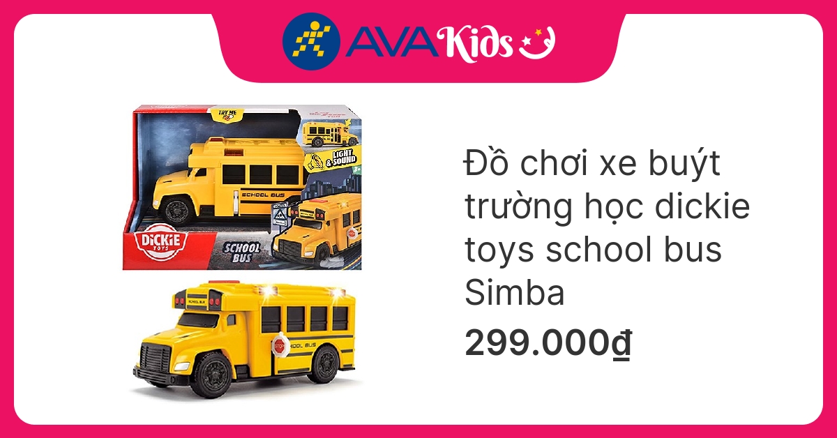 Đồ chơi xe buýt trường học dickie toys school bus Simba hover