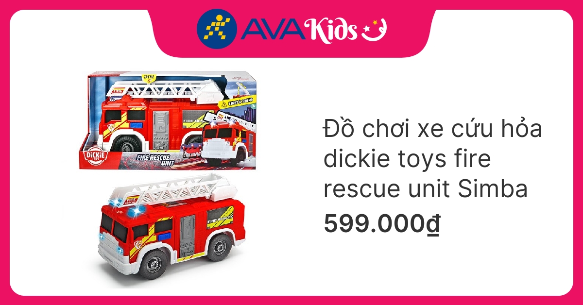 Đồ chơi xe cứu hỏa dickie toys fire rescue unit Simba hover