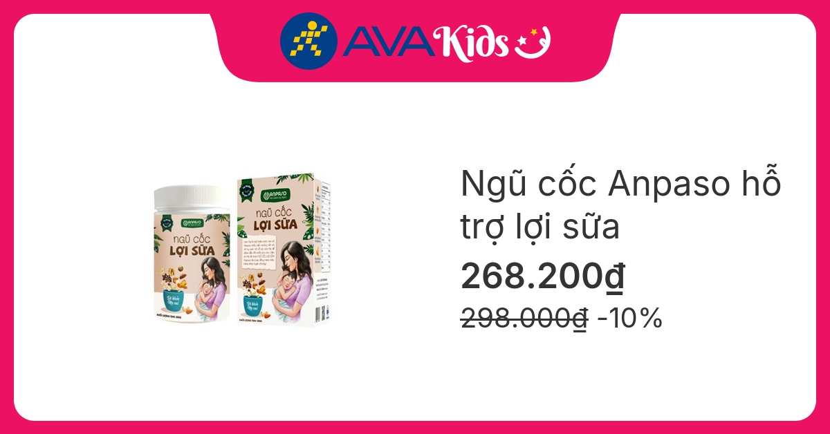 Ngũ cốc Anpaso hỗ trợ lợi sữa, 500g dạng bột