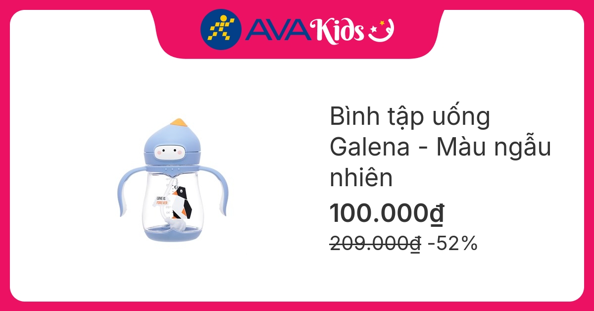 Bình tập uống Galena GA-B05 240 ml - Màu ngẫu nhiên (từ 6 tháng)