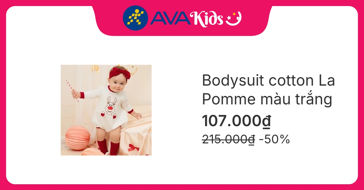 Bodysuit tay dài La Pomme màu trắng