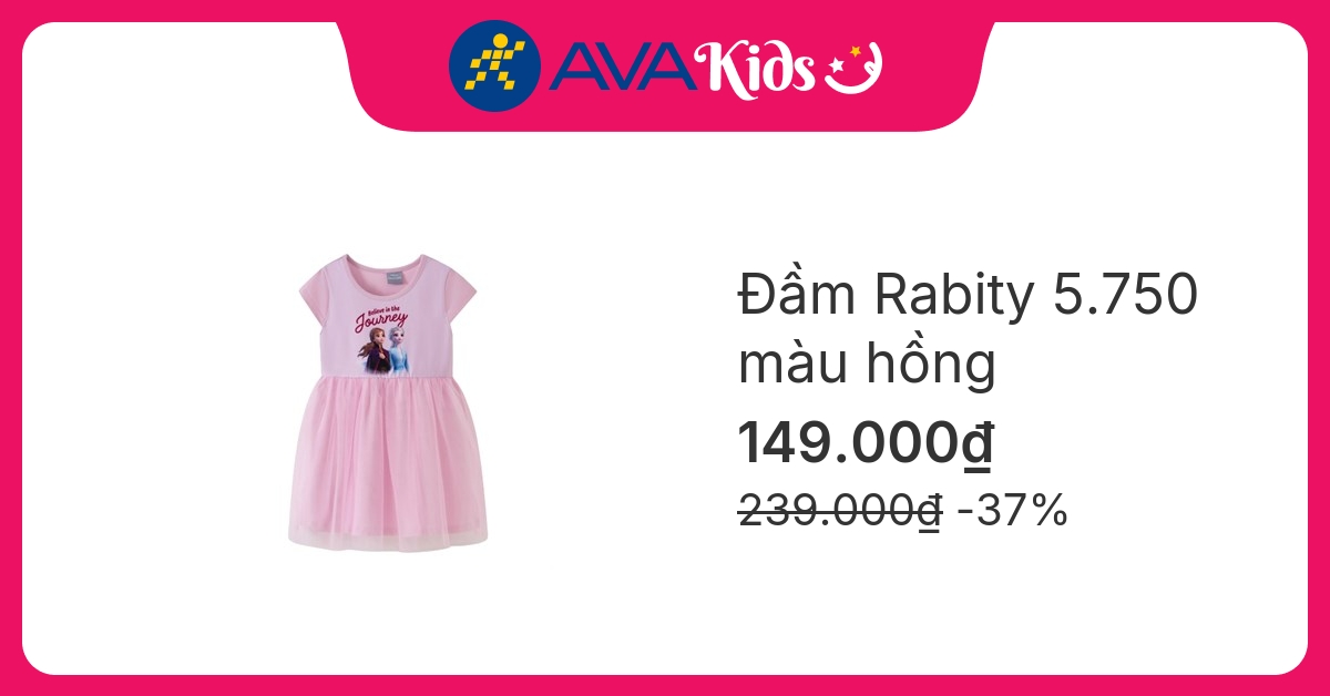 Đầm bé gái Rabity 5.750 màu hồng