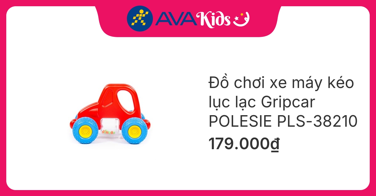 Đồ chơi xe máy kéo lục lạc Gripcar POLESIE PLS-38210 hover