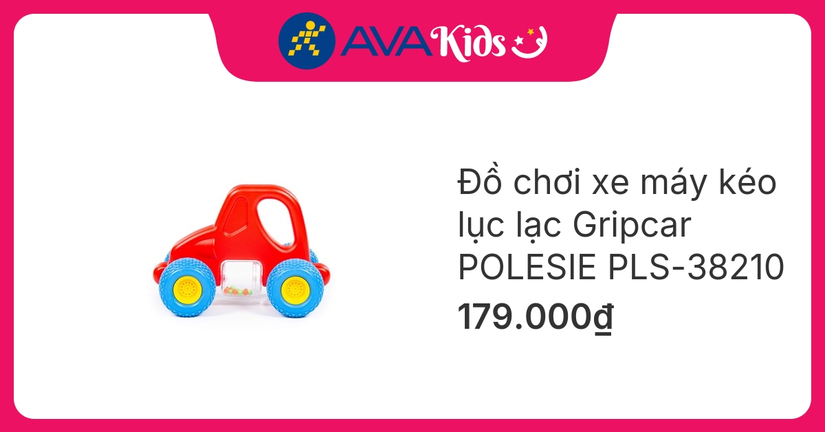 Đồ chơi xe máy kéo lục lạc Gripcar POLESIE PLS-38210