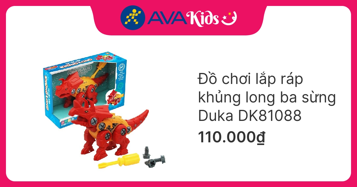 Đồ chơi lắp ráp khủng long ba sừng Duka DK81088 hover
