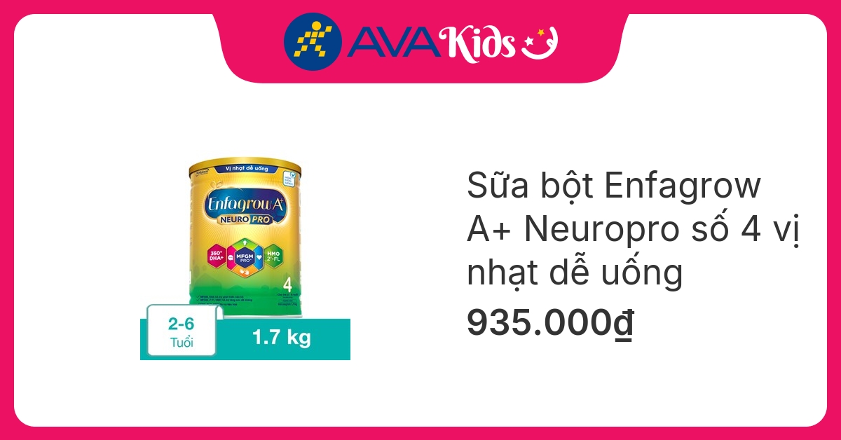 Sữa bột Enfagrow A+ Neuropro số 4 1.7 kg (2 – 6 tuổi) hover