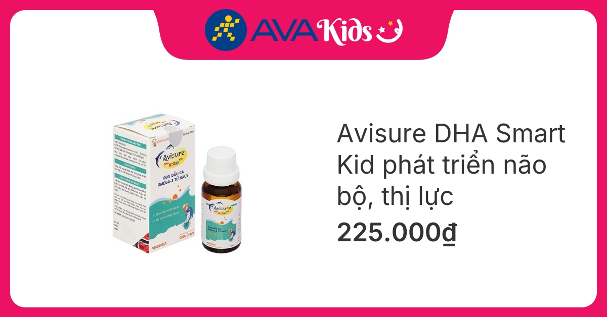 Avisure DHA Smart Kid phát triển não bộ, thị lực hương trái cây, 20 ml dạng nhỏ giọt (từ 0 tháng)