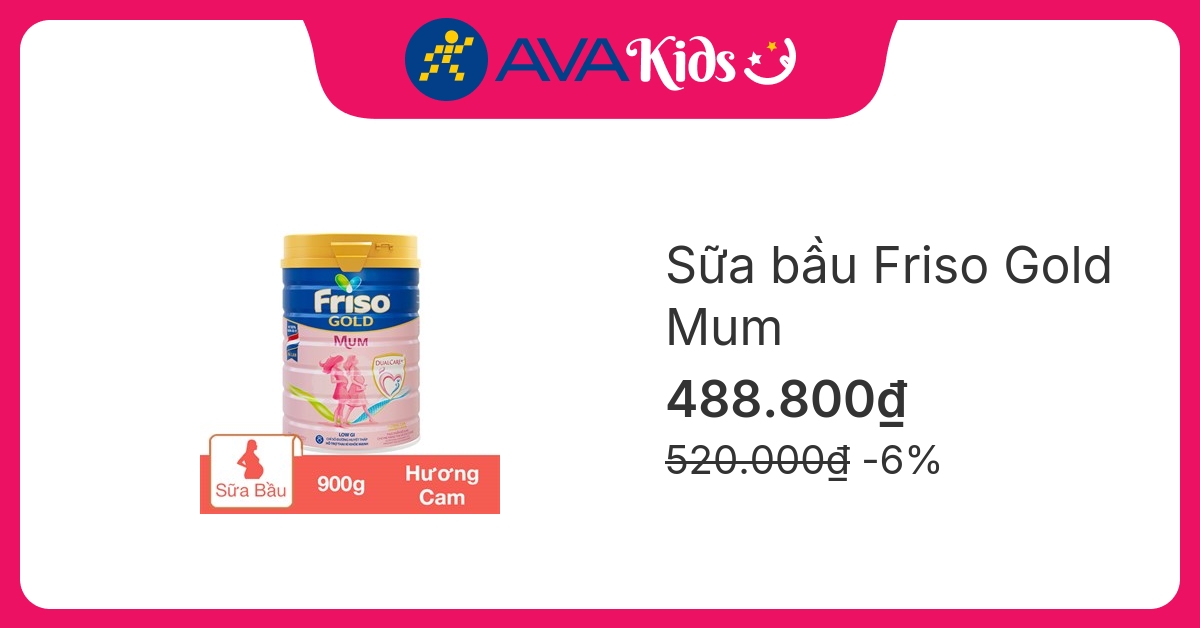 Sữa bầu Friso Gold Mum hương cam 900g