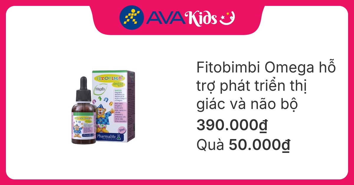 Fitobimbi Omega hỗ trợ phát triển thị giác và não bộ, 30 ml dạng nhỏ giọt (từ 6 tháng)