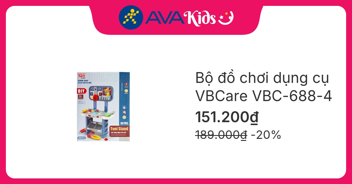 Bộ đồ chơi dụng cụ VBCare VBC-688-4 (18 chi tiết)