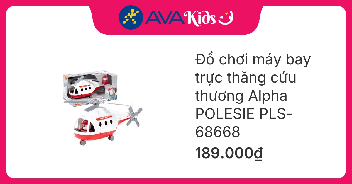 Đồ chơi máy bay trực thăng cứu thương Alpha POLESIE PLS-68668