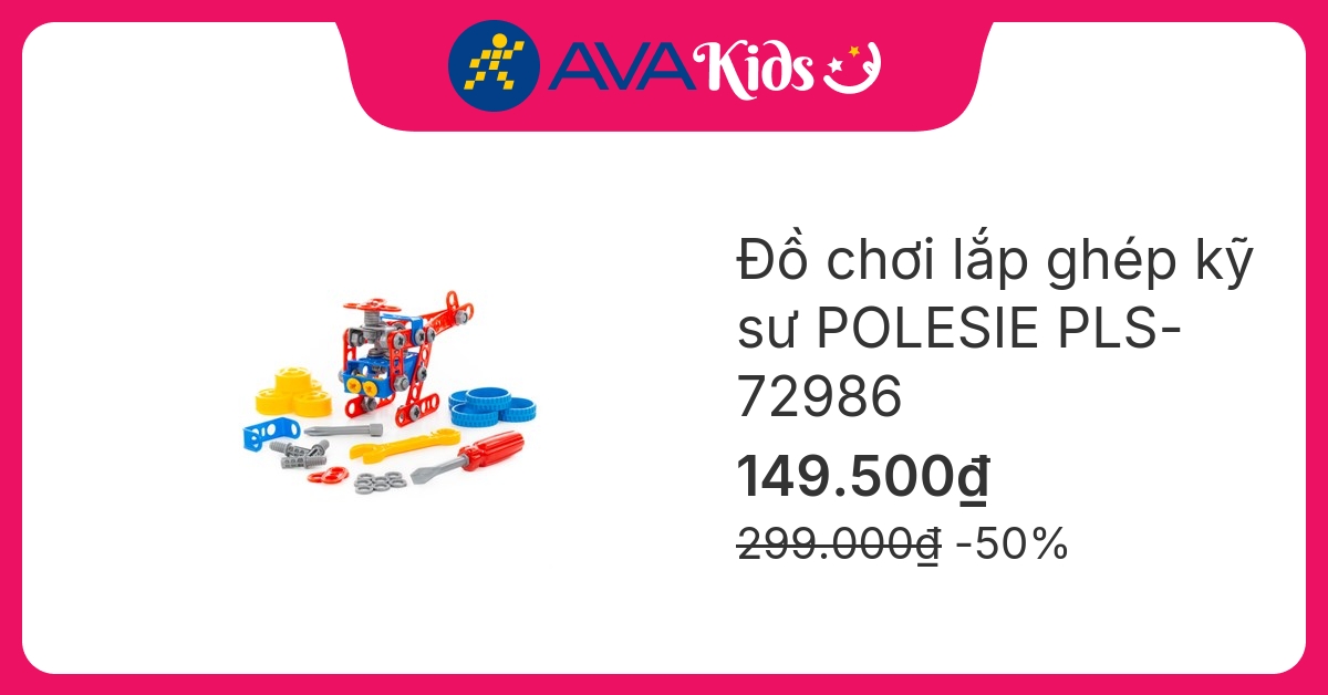 Đồ chơi lắp ghép kỹ sư POLESIE PLS-72986 (91 chi tiết) hover