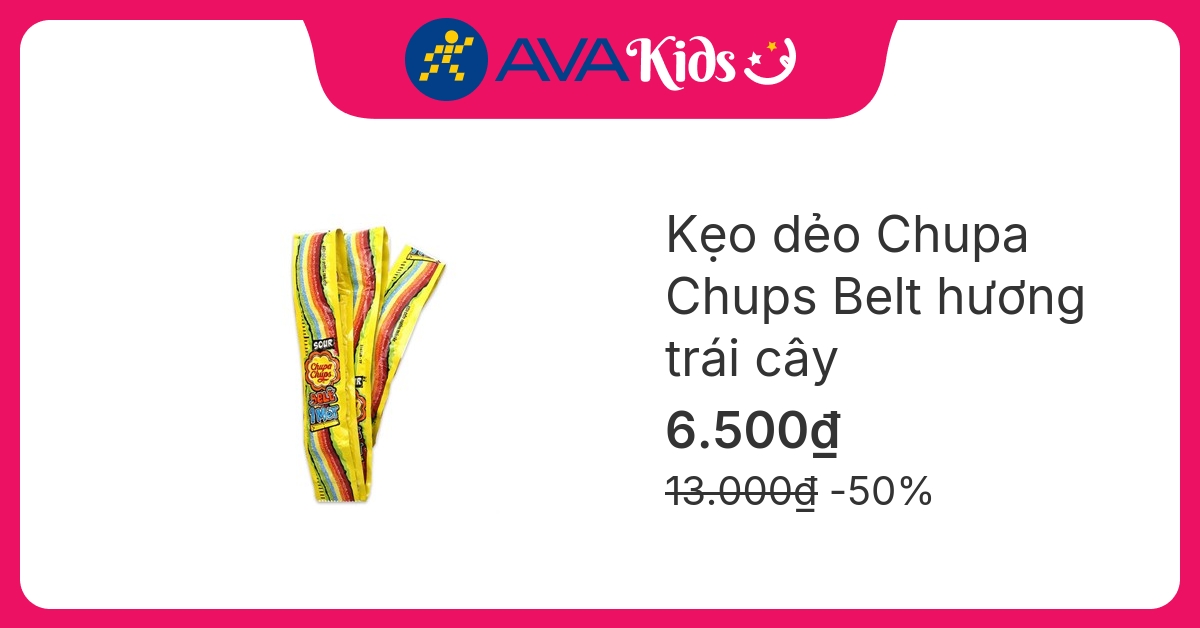 Kẹo dẻo Chupa Chups Belt hương trái cây dây 55g (từ 3 tuổi)